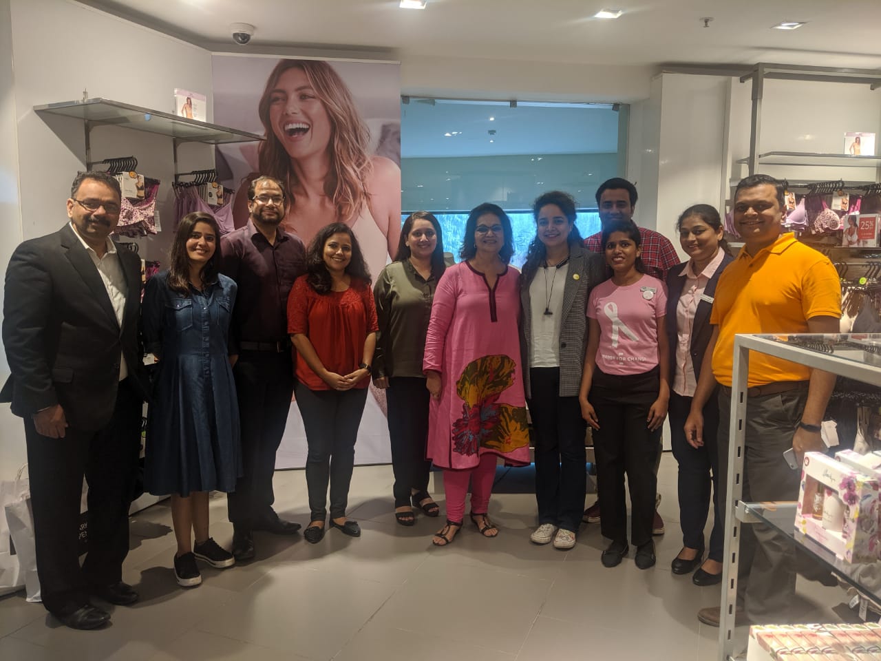 With Deveika Bhojwani at the October Breast Cancer Awareness Month celebration and launch: Mammocare in association with Marks and Spencer Mumbai October 2019